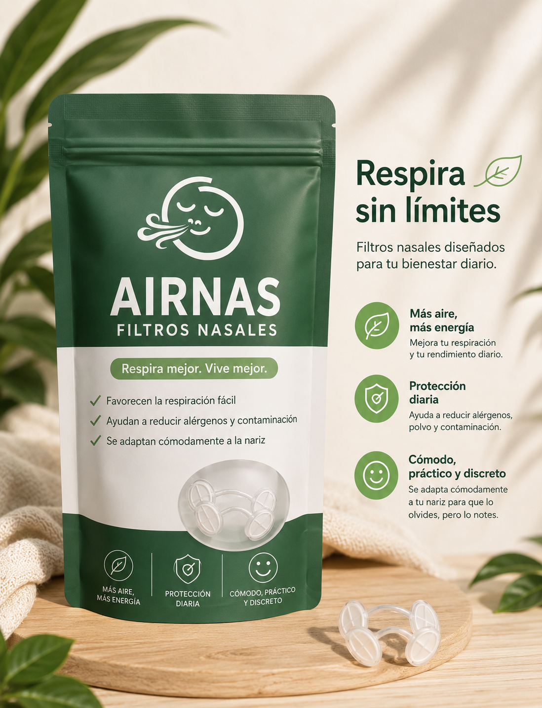 Airnas Filtro Nasal | Promoción 2x1: Compra 1, Recibe 2